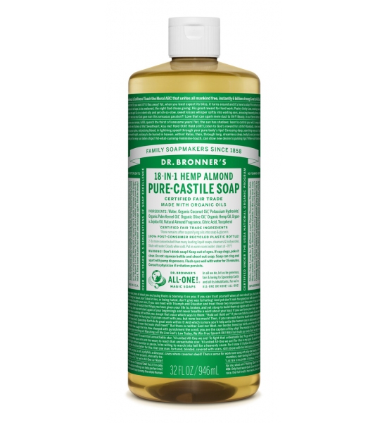 Рідке кастильське мило Dr. Bronner's, Almond