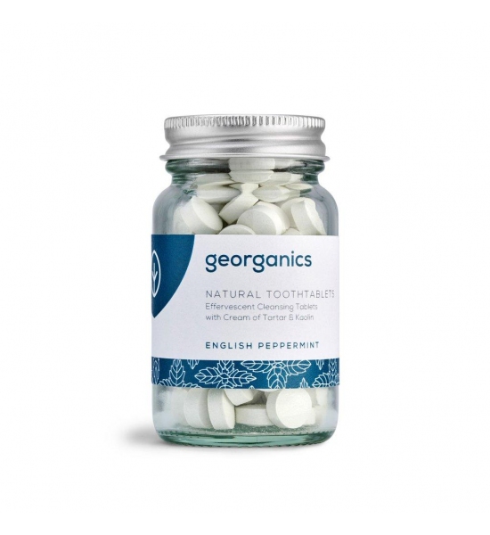 Таблетки для чищення зубів Georganics 120 шт, Перцева М'ята