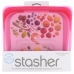 Силіконовий харчовий контейнер Stasher, sandwich bag 450 мл, колір Raspberry