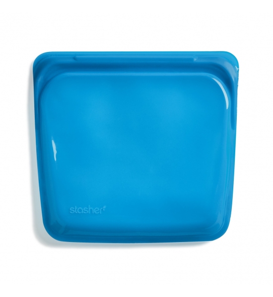 Силіконовий харчовий контейнер Stasher, sandwich bag 450 мл, колір Blueberry