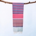 Традиційний турецький рушник фута gray-blue-fuschia, Wonderfouta