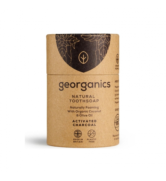Вугільне мило для чищення зубів, відбілююче Georganics, 60 мл