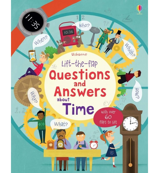 Книга з віконечками Lift-the-flap questions and answers about time, Usborne