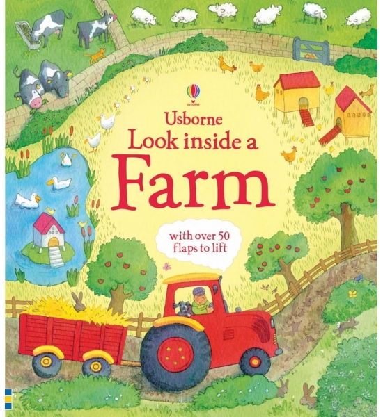 Книга з віконечками Look inside a farm, Usborne