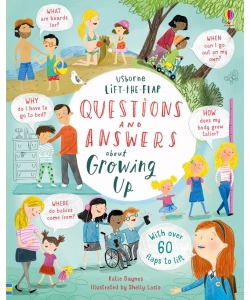Книга з віконечками Lift-the-flap Questions and Answers about Growing Up, Usborne