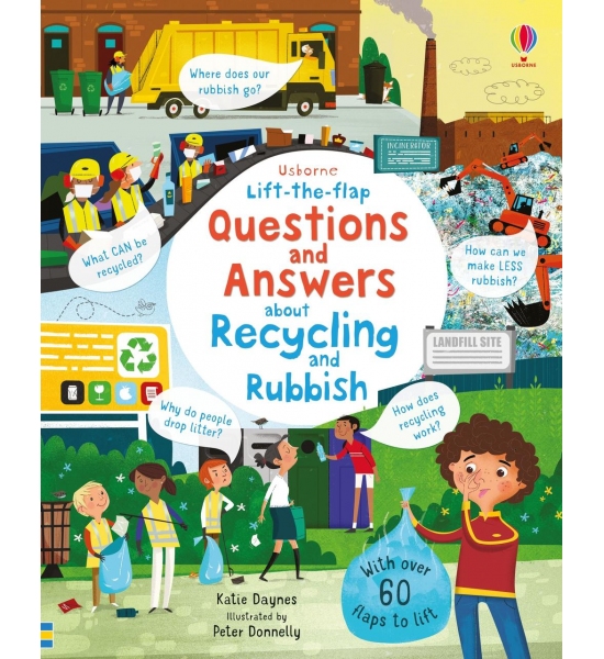 Книга з віконечками Lift-the-flap Questions and Answers About Recycling and Rubbish, Usborne