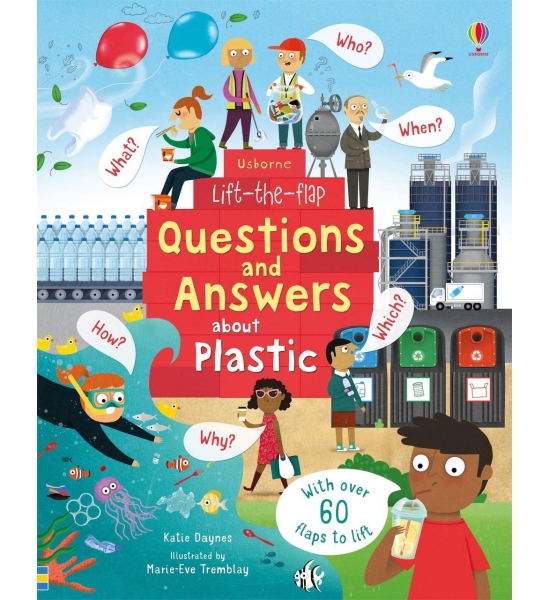 Книга з віконечками Lift-the-Flap Questions and Answers about Plastic, Usborne