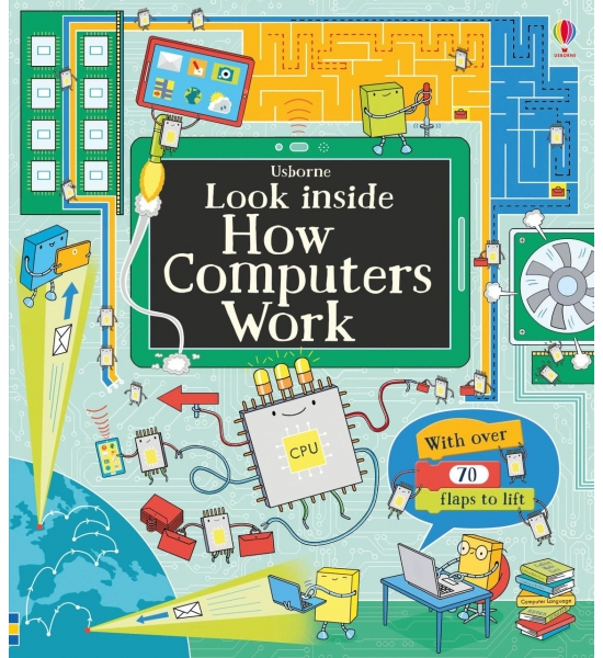 Книга з віконечками Look Inside How Computers Work, Usborne
