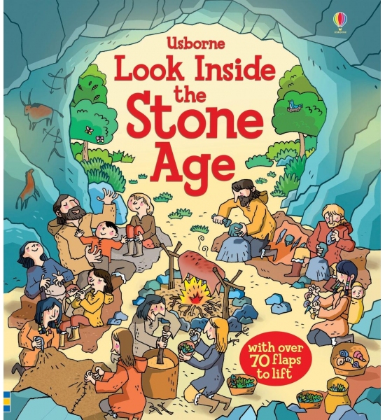 Книга з віконечками Look Inside the Stone Age, Usborne