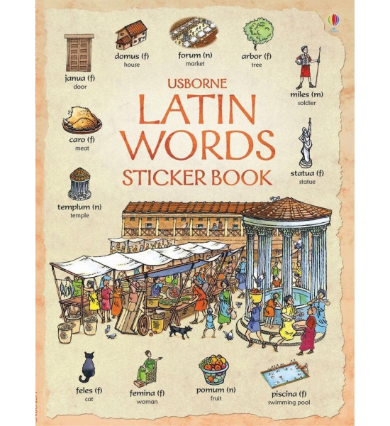 Книга Latin Words Sticker Book, Usborne