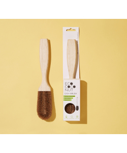 Кокосовая щетка с ручкой для мытья посуды Ecococonut