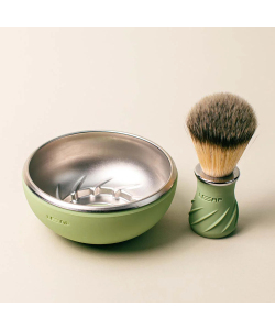 Чаша и помазок для бритья Leaf Shave, цвет Sage
