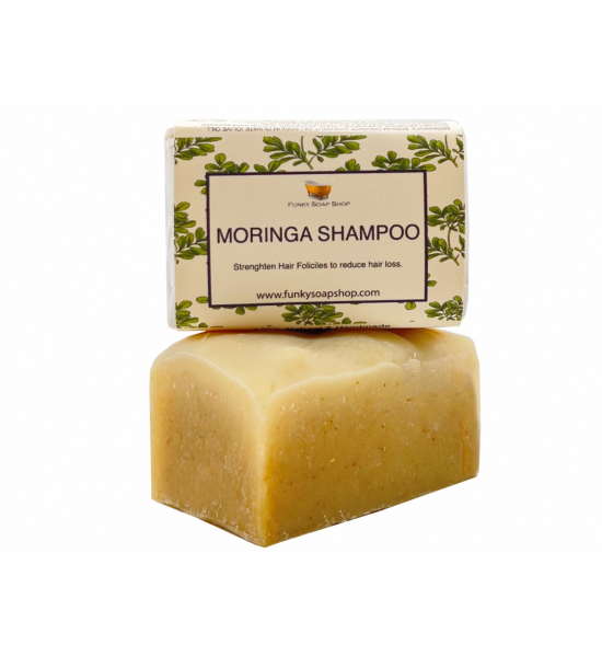 Твердый шампунь для укрепления волос Моринга, Funky Soap
