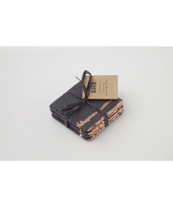 Подставки под горячее из сланца, 4 шт Copper Leaf Coasters, Slated