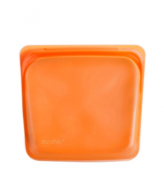 Силіконовий харчовий контейнер Stasher, sandwich bag 450 мл, колір Citrus