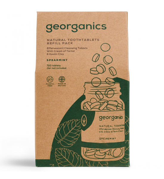 Таблетки для чистки зубов Georganics, годовой запас 720 шт