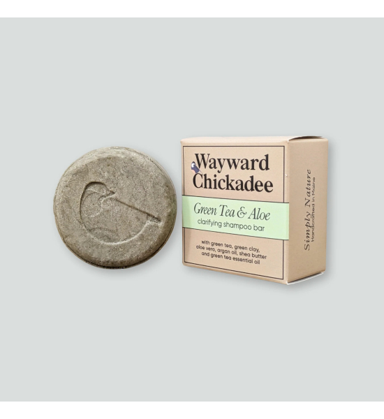 Твердый шампунь для дополнительного очищения Wayward Chickadee, Зеленый чай и алое
